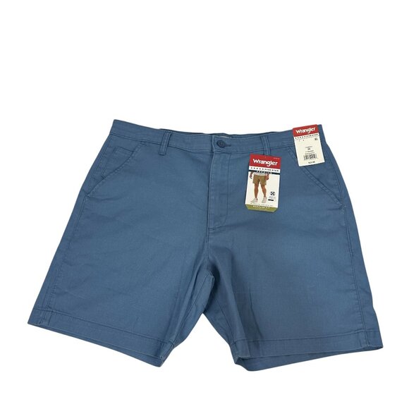 Wrangler Five Star Premium Mens 7 Inch Regular Fit Stretch Shorts Size 34 Blue - Picture 1 of 7